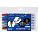 Kuretake TC-8100/6V [Water-based marker ZIG clean color dot metallic 6V 6 color