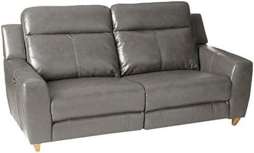 Acme Cayden Gray Leather-Aire and Power Reclining Sofa