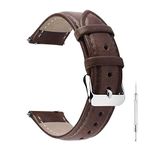 Fullmosa 22mm Treen Gradient Color Tanned Leather Watch Straps for Samsung Galaxy Watch 3 45mm, Quick Release Watch Band for Fossil Gen 6/Amazfit GTR 47mm/One Plus(46mm)/Noise Colorfit - Coffee