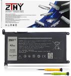 ZTHY YRDD6 1VX1H Battery for Dell Inspiron 5482 5485 7586 3583 5491 5591 5481 3310 2-in-1 5593 5584 3493 3593 3793 5480 3582 5581 5590 3584 5493 5585 5594 5598 3501 Vostro 3491 5490 P93G001 VM732 42Wh