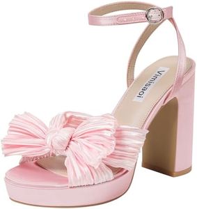 VIMISAOI Womens Heeled Sandals Platform Sandals Women White Sandals Women Dress Sandals for Women Wedding Shoes for Bride