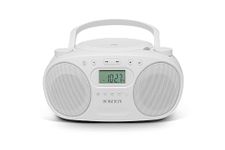 Roberts ZoomboxFM Stereo CD/FM/AM Portable Music Player - White