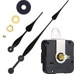 High Torque Quartz Clock Movement Clock Replacement Mechanism with 12 Inch Long Spade Hands for DIY Clock (Black, Shaft Length 1/10 inches/ 23 mm Shaft Length)