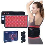 Kaoudt 2026 New Portable Red Light Therapy Belt for Body Pain Relief, 120LEDs 16" x 8.6" Medical-Grade TPU, Dual Wavelength Near Infrared Red Light Pad for Face and Body
