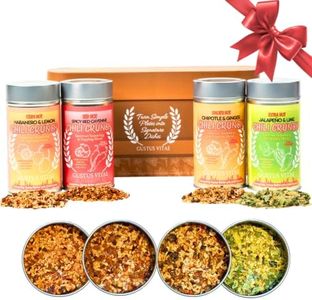 Gustus Vitae | Fiery Hot Chili Crunch Seasoning Bunch | Gift Set of 4