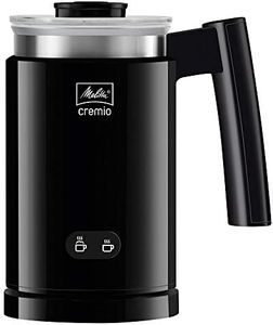Melitta CREMIO II Milchschäumer – elektrischer Milchaufschäumer für kalte und warme Milch für z. B. Cappuccino, Latte Macchiato oder heiße Schokolade, schwarz