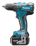 Makita DDF459RFJ cordless combi drill - cordless combi drills (Lithium-Ion (Li-Ion), 18 V, 22 min, 17.900 cm, 7.800 cm, 25.600 cm)