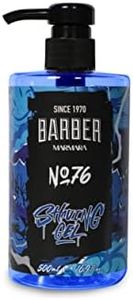 BARBER MARMARA gel de rasage homme n°76 - gel de rasage homme transparent 500ml - pour un rasage précis des contours de la barbe - glisse optimale - rafraîchit la peau - avec doseur pompe