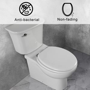 Angel Shield Wooden Toilet Seat – Soft Close, Antibacterial, White