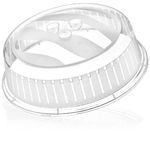 Maestro Craft Microwave Splatter Guard PP Food Plate Cover with Steam Vents BPA Free Clear Plastic Plates Microwave Cover 26Cm