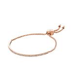 Michael Kors Stainless Steel and Pavé Crystal Chain Bracelet for Women, Color: Rose Gold (Model: MKJ4132791)