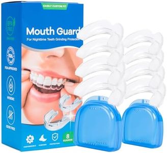 Mouth Guard Pack of 8, 4 Large and 4 small Anti Grinding Teeth Protectors for Sleep Sport