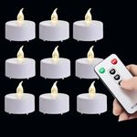 LED Tea Light Candles with Remote Control,12pack Flickering Flameless Candle,Long Lasting 400+Hours,Battery Operated,with Timer for Home Decoration Seasonal &Festival Celebration WarmWhite