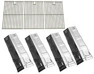 Replacement BBQ Repair Kit For Coleman 85-3026-0, 85-3027-8, 85-3028-6, 85-3029-4, 85-3068-0 , 85-3069-8, 85-3074-4, 85-3075-2, 85-3076-0, Even Heat 3 Burner Gas Models Includes 4 Heat Tamers and Stainless Cooking Grates, Set of 3