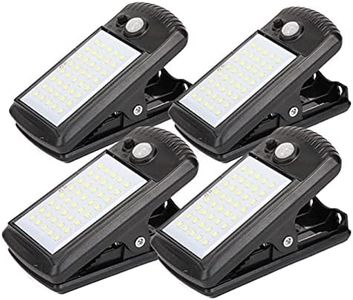 Morestar 4 Pack Solar Motion Sensor Security Umbrella Light,Clip on Lights Outdoor with 40 LED,2 Modes Waterproof for Christmas Gifts Patio Wall Garage Hiking Camp Tent Portable Emergency Lighting