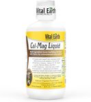 Vital Earth Minerals Cal-Mag Liquid – Calcium Magnesium Supplement with Vitamin D3, K2, Boron, and Fulvic Acid for Faster Absorption, 32 Oz + 1 Oz Cup