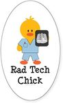 CafePress Rad Tech Chick Oval Sticker Oval Bumper Sticker, Euro Oval Car Decal