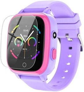 cjc 4G Smart Watch for Kids with GPS Tracker, Texting and Calling, Kids Watch for Ages 4-12 - Includes 2 Way Call, Video Call, Chat, SOS Alerts, App - Fun & Educational Birthday Gift Idea (Purple)