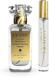 VACATION Sunscreen Eau de Toilette Bundle, Beach Coconut Perfume, Unisex Scent of Sunscreen & Summer, Bundled Travel Size Perfume Gift Set, Full Size 1 Fl. Oz. + Mini 0.338 Fl. Oz.