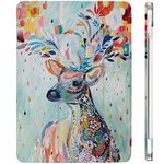 DuraSafe Cases for iPad 10.5 Inch Air 3 [ Air 3rd 2019 ] A2152 A2123 A2153 Generation MUUL2HN/A MUUK2HN/A MUUJ2HN/A MUUT2HN/A Ultra Slim Smart Auto Sleep/Wake Printed PC Cover - Deer Print