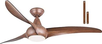 Minka Aire F844-DK Light Wave LED 52" Brown Low Profile Ceiling Fan with Light, Remote Control and 3 Inch Downrod