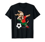 Dabbing Dog Portugal Soccer Fans Jersey Portuguese Football T-Shirt