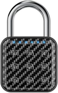 Combination Lock, Combination Lock for Locker, Locker Lock & Gym Locker Lock - High Security, Easy to Use for Gym, School, Travel, Outdoor (Carbon Fiber Weave)
