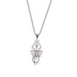 Om trishula pendant for men/boys, pure silver 925 silver pendant, pendant only chain sold separately