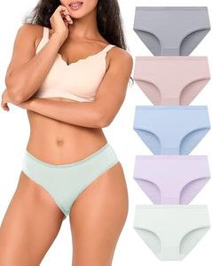BAMBOO COOL Womens Underwear Mesh Breathable Moisture-Wicking Briefs, Soft & Lightweight Ladies Panties, 5-Pack