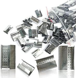 NEWANRAN Strapping Open Seals Metal Buckle (Snap-On) Seals, for 1/2" - 5/8" Width Strapping Strap(Pack of 50)