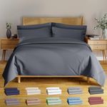 BAMPURE Luxury Series 6 Pcs King Sheet Set - 100% Viscose derived from Bamboo Sheets King Size - Super Soft Viscose Bamboo Cooling Sheets for Hot Sleepers -Up to 16’’ Deep Pocket King Sheets (C.Gray)