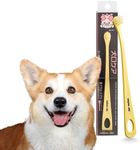 MIND UP Dog Toothbrush with 15° Angled Handle, Flat Head Design for Easy Brushing, Soft Type, Pet Toothbrush for Daily Dog Teeth Care, Made in Japan