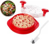 Upgrade Chicken Shredder - 10.8" Visible Meat Shredder Tool Twist for Cutting Meats Vegetables, Ergonomic Handle, Dishwasher Safe, Anti-Slip, Heat Resistant BPA-Free With Cleaning Brush (Red)