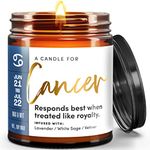 Wax & Wit Cancer Gifts for Women, Zodiac Gifts for Women, Zodiac Sign Gifts, Cancer Candle, Astrology Gifts for Women Zodiac Candle, Birthdate Candles, Horoscope Gifts - 9oz