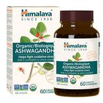 Himalaya Organic Ashwagandha, 60 Caplets, 2 Month Supply, USDA Certified Organic, Non-GMO, Gluten Free Supplement, 100% Ashwagandha Powder & Extract, 670 mg