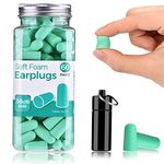 Ultra Soft Foam Earplugs, Noise Cancelling Earplugs for Sleeping, 38dB Highest SNR, One Size Fits virtually Every Wearer for Snoring, Studying, Travel, Motorcycle, Loud Noise etc 60 Pair