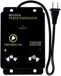 Briidea 2-Mile Electric Fence Energizer for Preventing Wild Animals Intruding 8 Acres Output Voltage 5000 V 0.1Joule