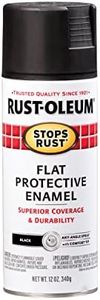 Rust-Oleum 7776830 Protective Enamel, 340g Flat Black (Pack of 1)