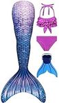 Mermaid Tail for Swimming for Girls and Boys, Monofin Included -Sea-110