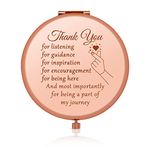 Boss Mentor Appreciation Gift for Women Thank You Gifts for Leader Teacher Supervisor Coach Counselor Rose Gold Compact Mirror Retirement Gifts Coworker Leaving Goodbye Going Away Farewell Gifts