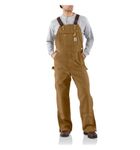 Carhartt Mens Loose Fit Firm Duck Bib Overall, Carhartt Brown, 32W x 32L