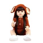 Real Baby Dolls for Girls, Full Silicone Body Reborn Baby Doll with Nipple Bottle, Pacifier & Clothes, Musical Soft Silicon Realistic New Born Baby Doll for Girl (Silicon Doll C3)
