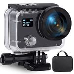 IXROAD Action Camera 4K/50fps, 40M Underwater Camera with Touch Screen, Remote Control, WiFi, EIS, Waterproof Helmet Camera for Motorcycle Motorbike Bike Bicycle