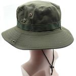 TrendBox Olive Boonie Army Camo Military Boonie Sun Bucket Hat Unisex Cap for Sports Camping Fishing Hiking Boating Outdoor