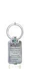 Metal Keychain with Coloured Birthstone & Month Information August