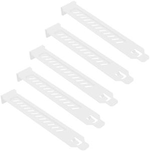 PCI Slot Plate, Pack of 5 PCI Slot Cover, PCI Slot Cover Dust, High Carbon Steel Dust Filter Cover Plate, PCI Slot Cover, Dust Filter Cover Plate, for Computer Host, White