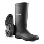 Unisex Wellingtons Boots Ladies Women Mens Wellies Fully Waterproof Snow Rain Muck Outdoor Mud Shoes Welly (Black, 10)