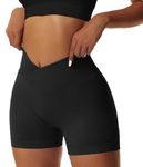 Gym Shorts for Women Seamless Cycling Running Sports Activewear Yoga Summer Compression Hot Pants Hipster Workout High Waisted Stretchy Walking Booty Sexy Black M