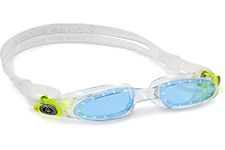 Aquasphere Moby Kid - 2020 Transparent & Bright Green/Blue Lens Swimming Goggle