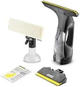 Kärcher WV 5 Plus N Black Edition Black Yellow (Battery Life: 35 Min, 2 Suction Nozzles - Narrow/Wide, Spray Bottle with Microfibre Cover, Window Cleaner Concentrate 20 ml)